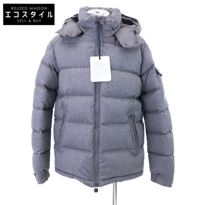 [As good as new] MONTGENEVRE Wool Hooded Down Jacket 4 Men's