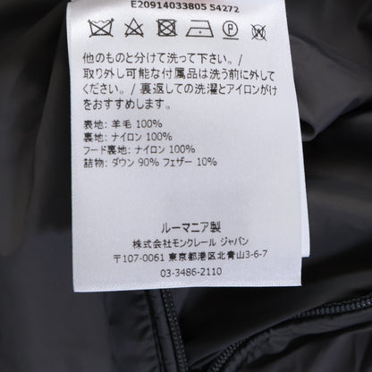 [As good as new] MONTGENEVRE Wool Hooded Down Jacket 4 Men's