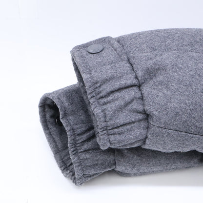 [As good as new] MONTGENEVRE Wool Hooded Down Jacket 4 Men's