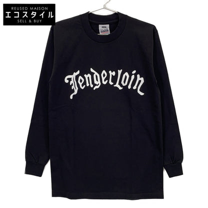 TENDERLOIN テンダーロイン 22SS ブラック×ホワイト コットン フロントロゴ Tee L/S OE ロングスリーブカットソー トップス