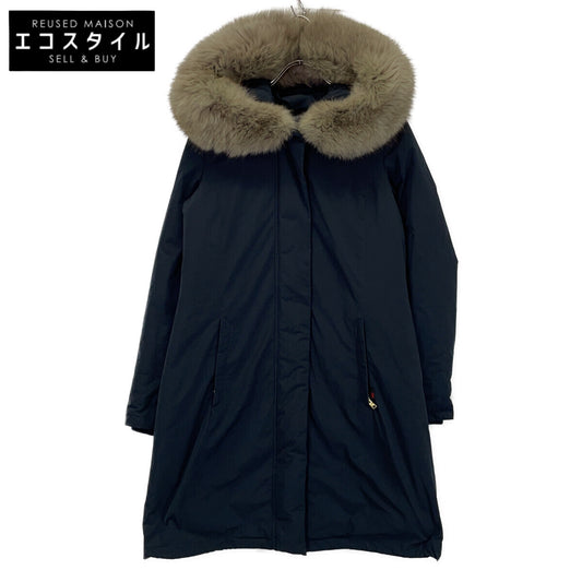 WOOLRICH ウールリッチ 【IENA別注】WWCPS2863 ネイビー BOW BRIDGE フォックスファー フード付きダウンコート コート