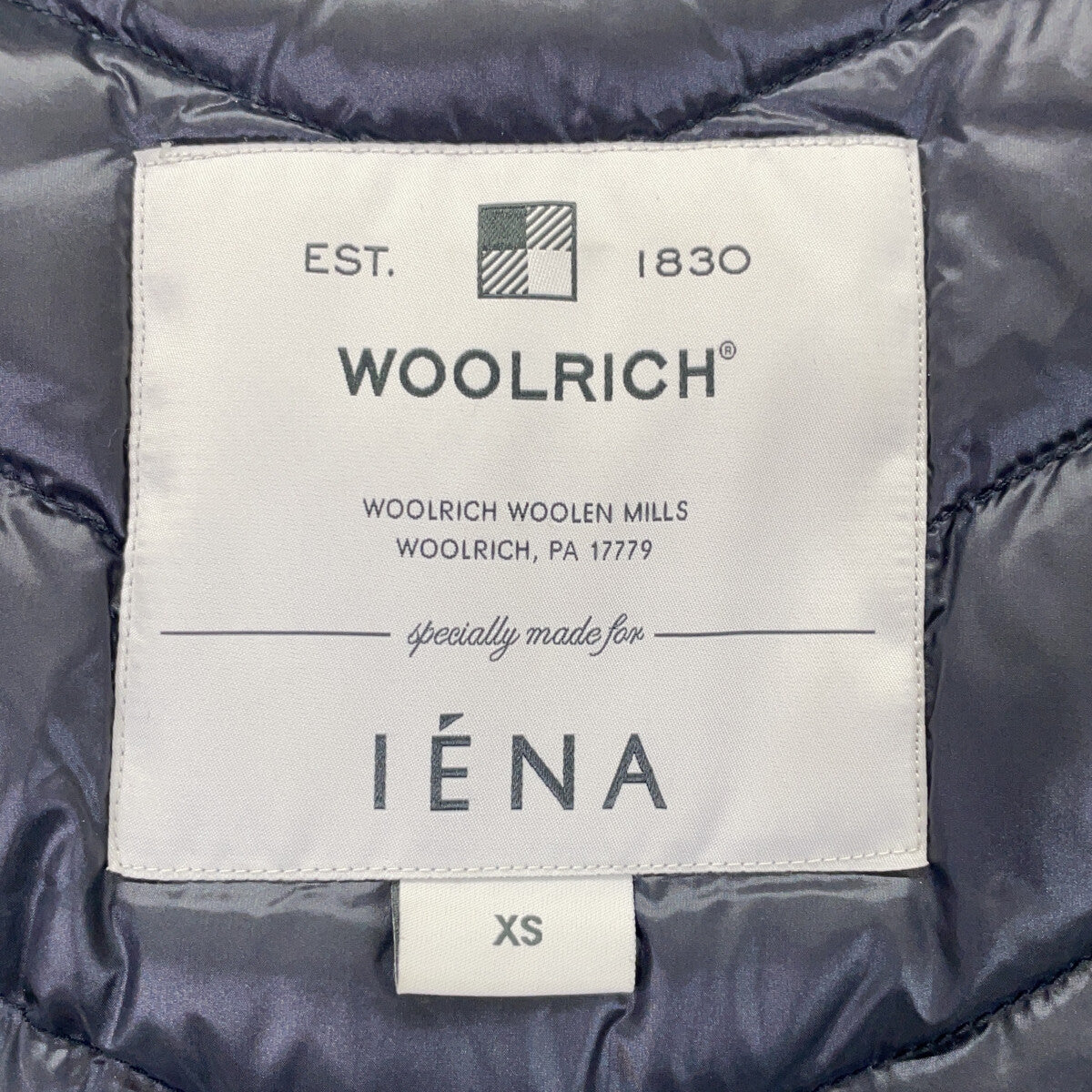 WOOLRICH 【IENA exclusive】WWCPS2863 navy BOW BRIDGE down coat with fox-fur hood