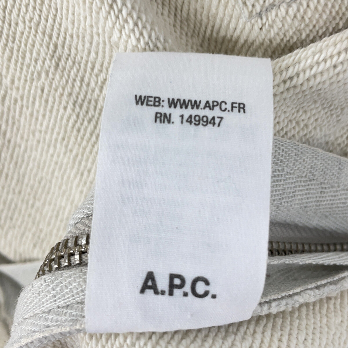 A.P.C. x sacai M27655 Grey HOODIE TAIYO Side Zip Print Pullover Hoodie Top