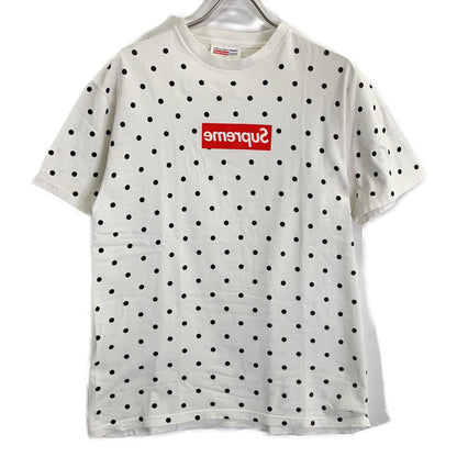 Supreme x COMME des GARCONS SHIRTS 12SS White Box Logo Tee Dot Pattern Mirror Box Logo T-shirt Tops