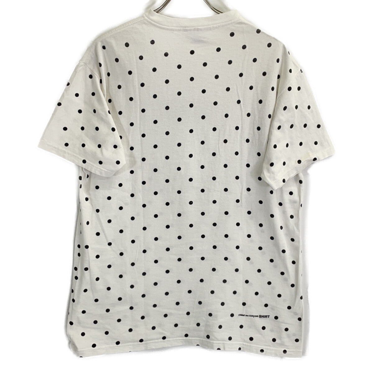 Supreme x COMME des GARCONS SHIRTS 12SS White Box Logo Tee Dot Pattern Mirror Box Logo T-shirt Tops