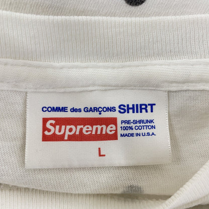 Supreme x COMME des GARCONS SHIRTS 12SS White Box Logo Tee Dot Pattern Mirror Box Logo T-shirt Tops
