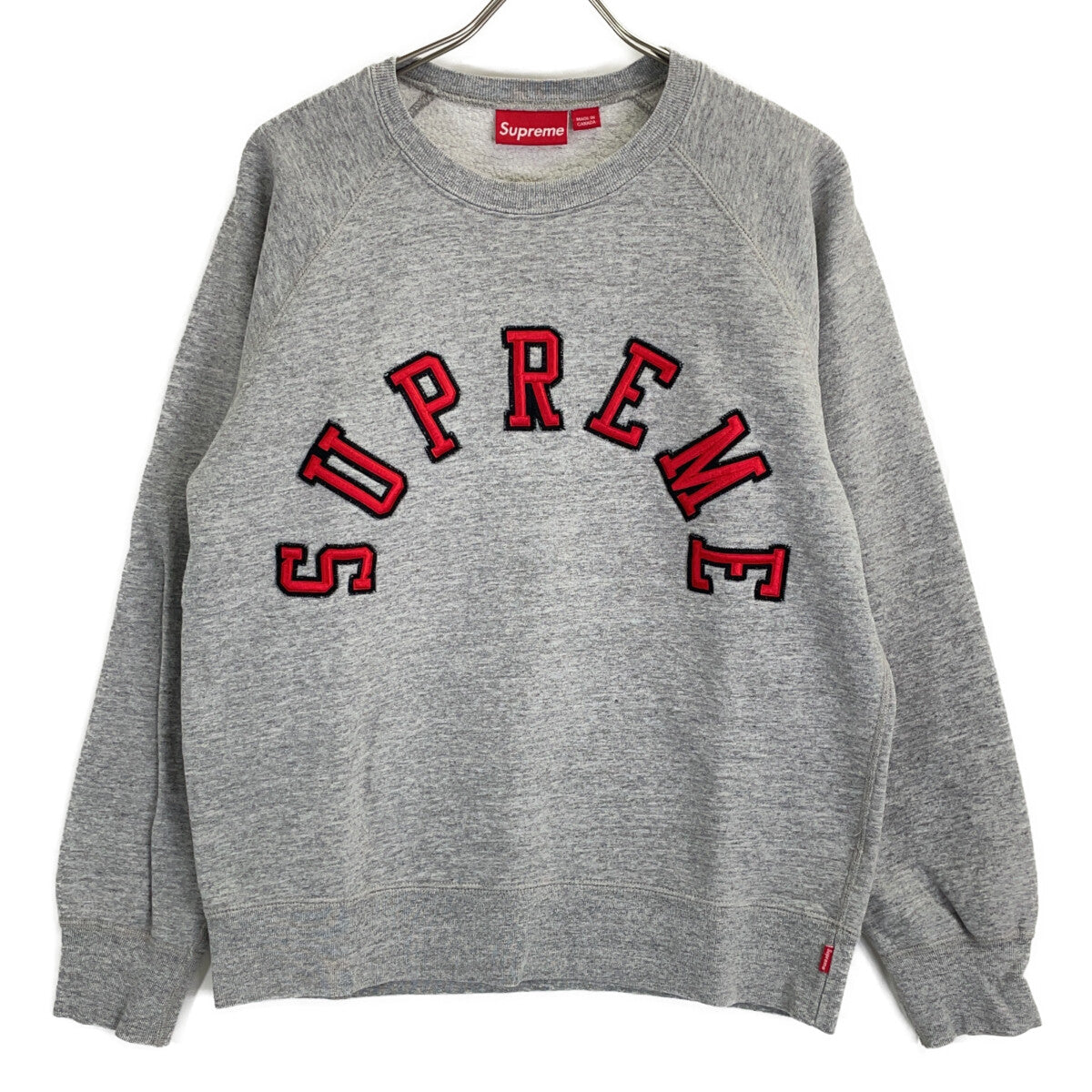 Supreme Supreme 灰色 Arc Logo Crewneck 弧形徽标圆领衫 上衣 M 男士