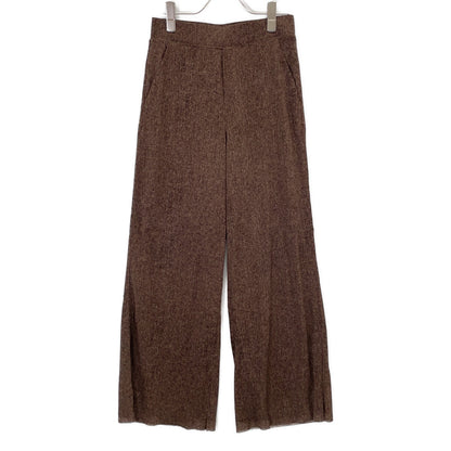 VIVIENNE TAM 2025 Brown Herringbone Net Pants Bottoms 38