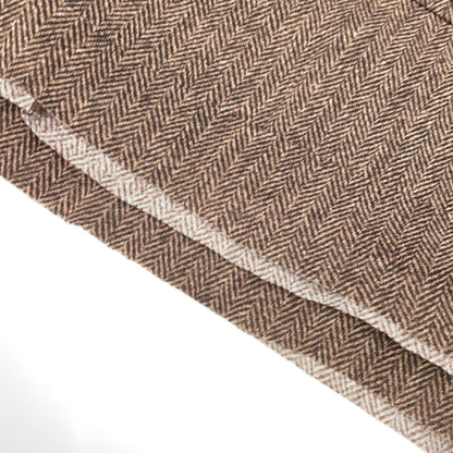 VIVIENNE TAM 2025 Brown Herringbone Net Pants Bottoms 38