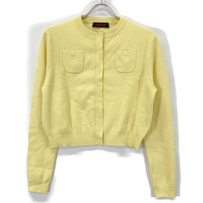 CABaN Yellow Cotton Cashmere Crew Neck Cardigan Top