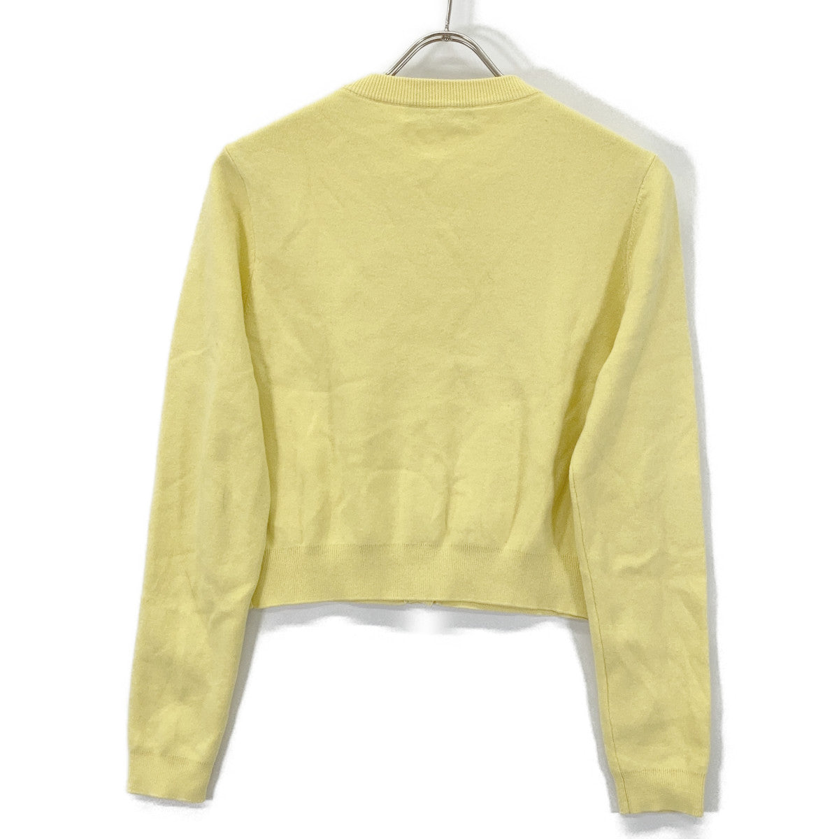 CABaN Yellow Cotton Cashmere Crew Neck Cardigan Top