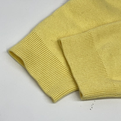 CABaN Yellow Cotton Cashmere Crew Neck Cardigan Top