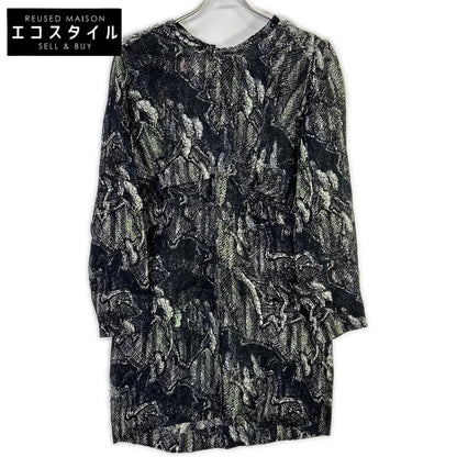 MARNI マルニ ブラック×グリーン 総柄プリントワンピース ワンピース