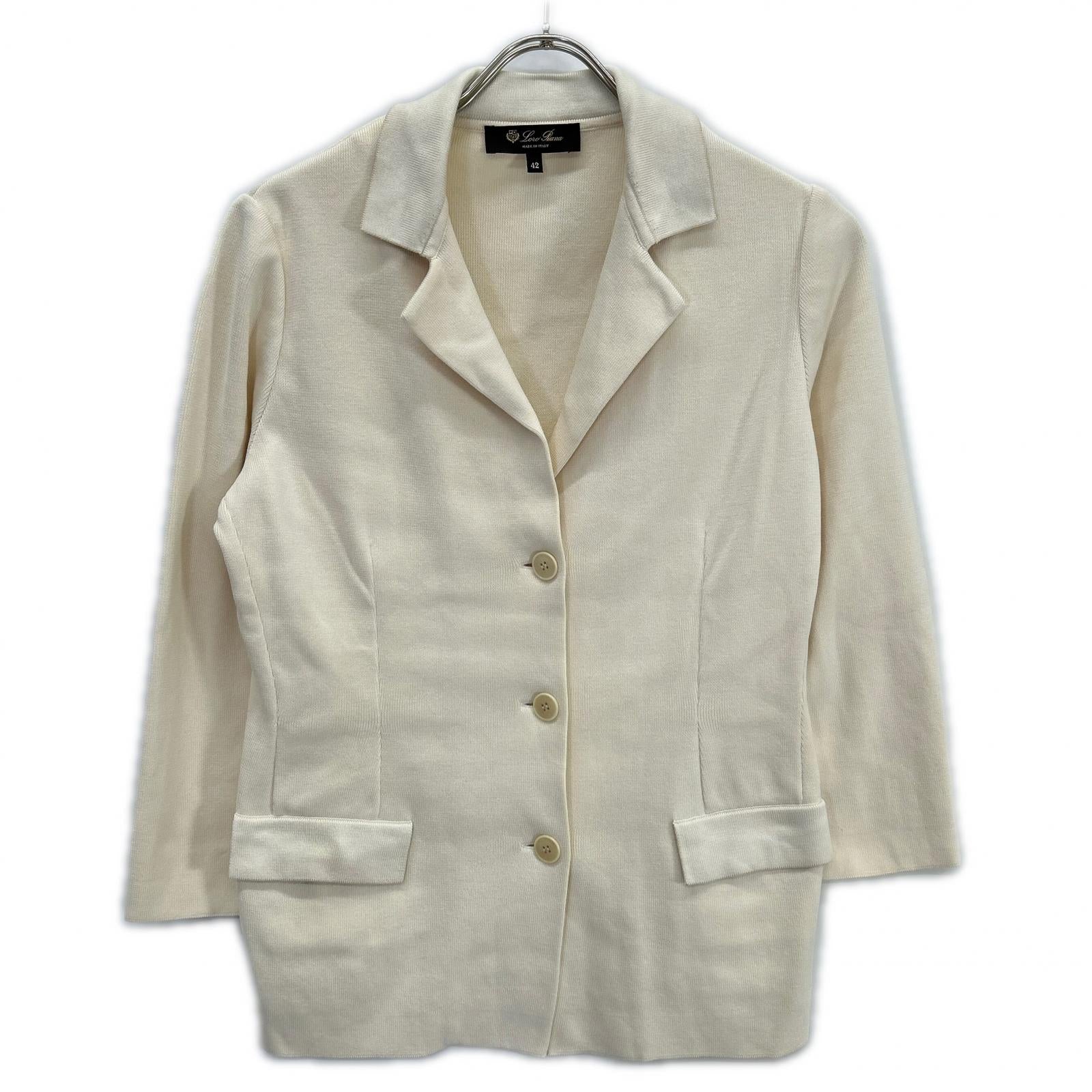 Loro Piana ロロピアーナ FAG1733 アイボリー シルク×コットン テーラードジャケット ジャケット
