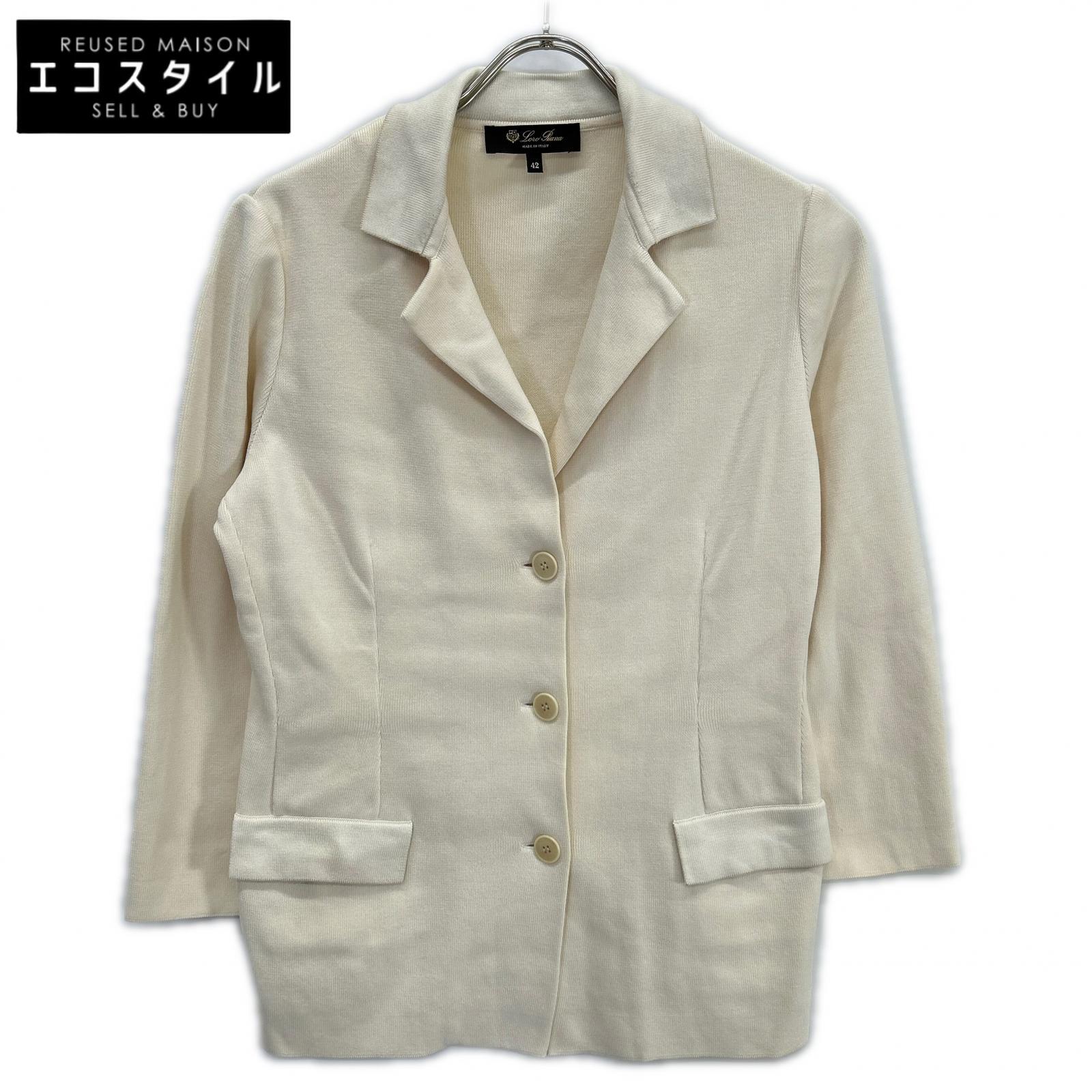 Loro Piana ロロピアーナ FAG1733 アイボリー シルク×コットン テーラードジャケット ジャケット