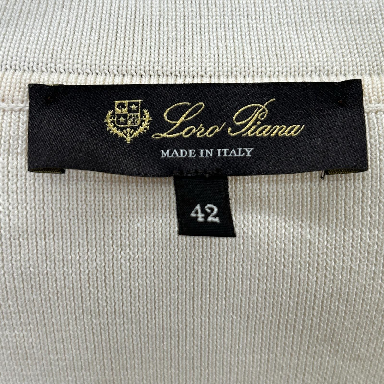 Loro Piana ロロピアーナ FAG1733 アイボリー シルク×コットン テーラードジャケット ジャケット