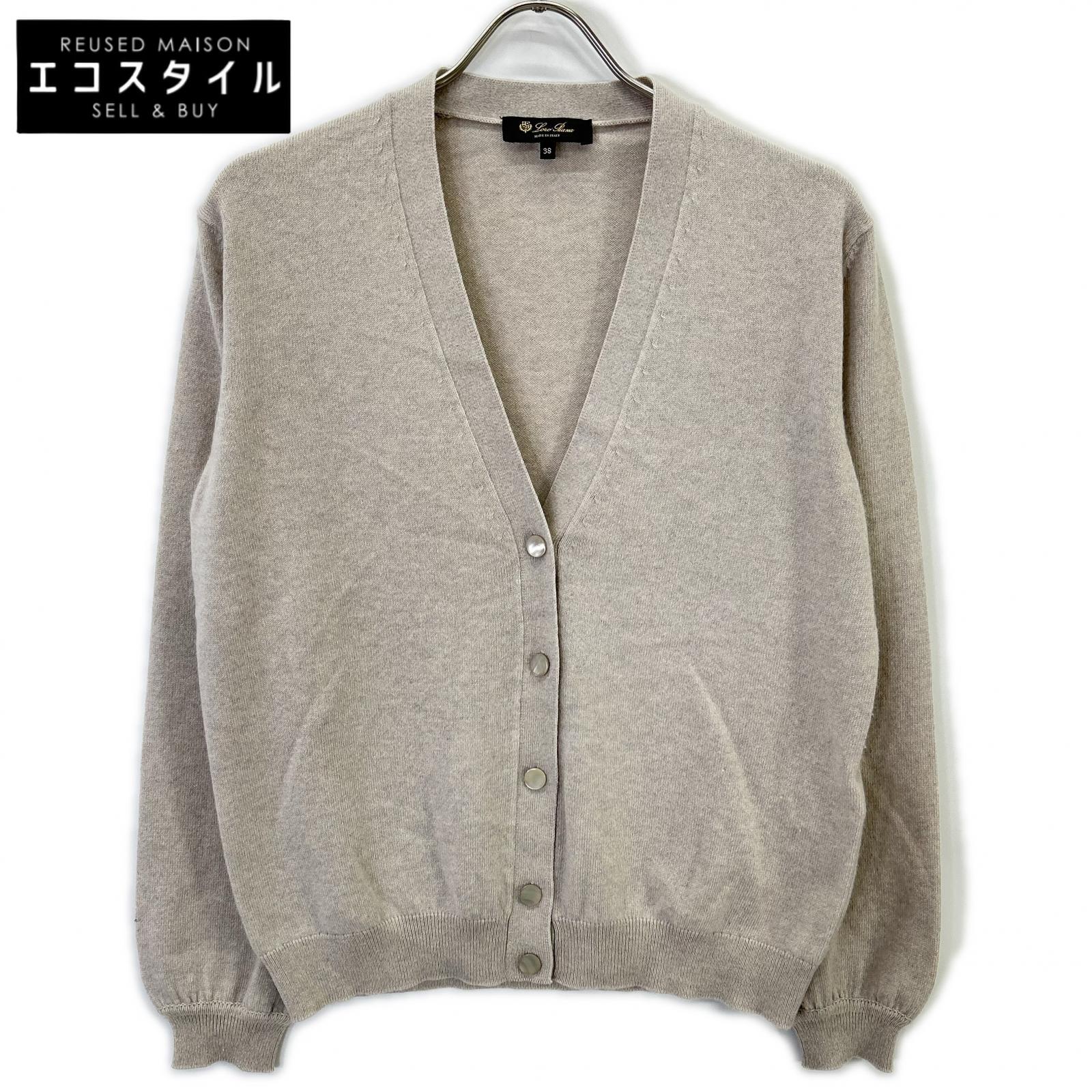 Loro Piana ロロピアーナ FAN3972 ライトベージュ カシミヤ×シルク カーディガン トップス