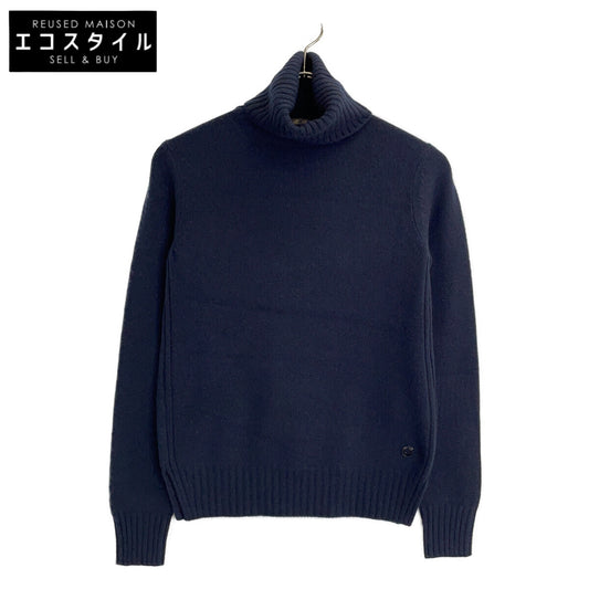 Loro Piana 诺悠翩雅 FAG3537 海军蓝 100%小山羊绒 高领针织套头衫 上衣 38