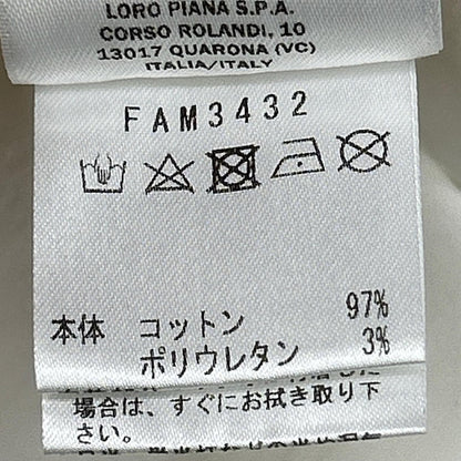 Loro Piana ロロピアーナ FAM3432 ホワイト×ベージュ コットン ドローストリングワンピース ワンピース