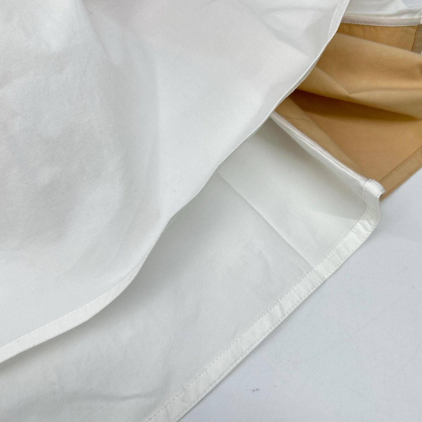 Loro Piana ロロピアーナ FAM3432 ホワイト×ベージュ コットン ドローストリングワンピース ワンピース