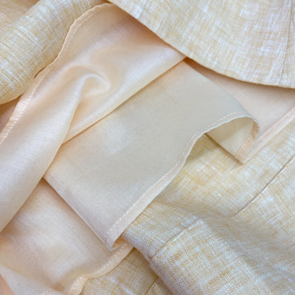 Loro Piana FAL2040 Yellow Linen x Cotton Flare Skirt