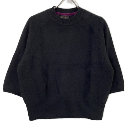 Pale Jute 24AW PJ2024AW-17 Black 100% Wool 5-Sleeve Knit Pullover Top M