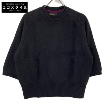 Pale Jute 24AW PJ2024AW-17 Black 100% Wool 5-Sleeve Knit Pullover Top M