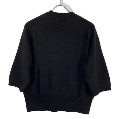 Pale Jute 24AW PJ2024AW-17 Black 100% Wool 5-Sleeve Knit Pullover Top M