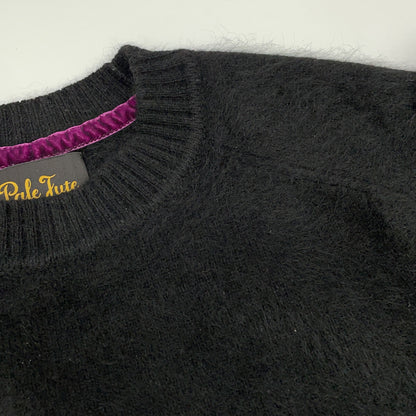 Pale Jute 24AW PJ2024AW-17 Black 100% Wool 5-Sleeve Knit Pullover Top M