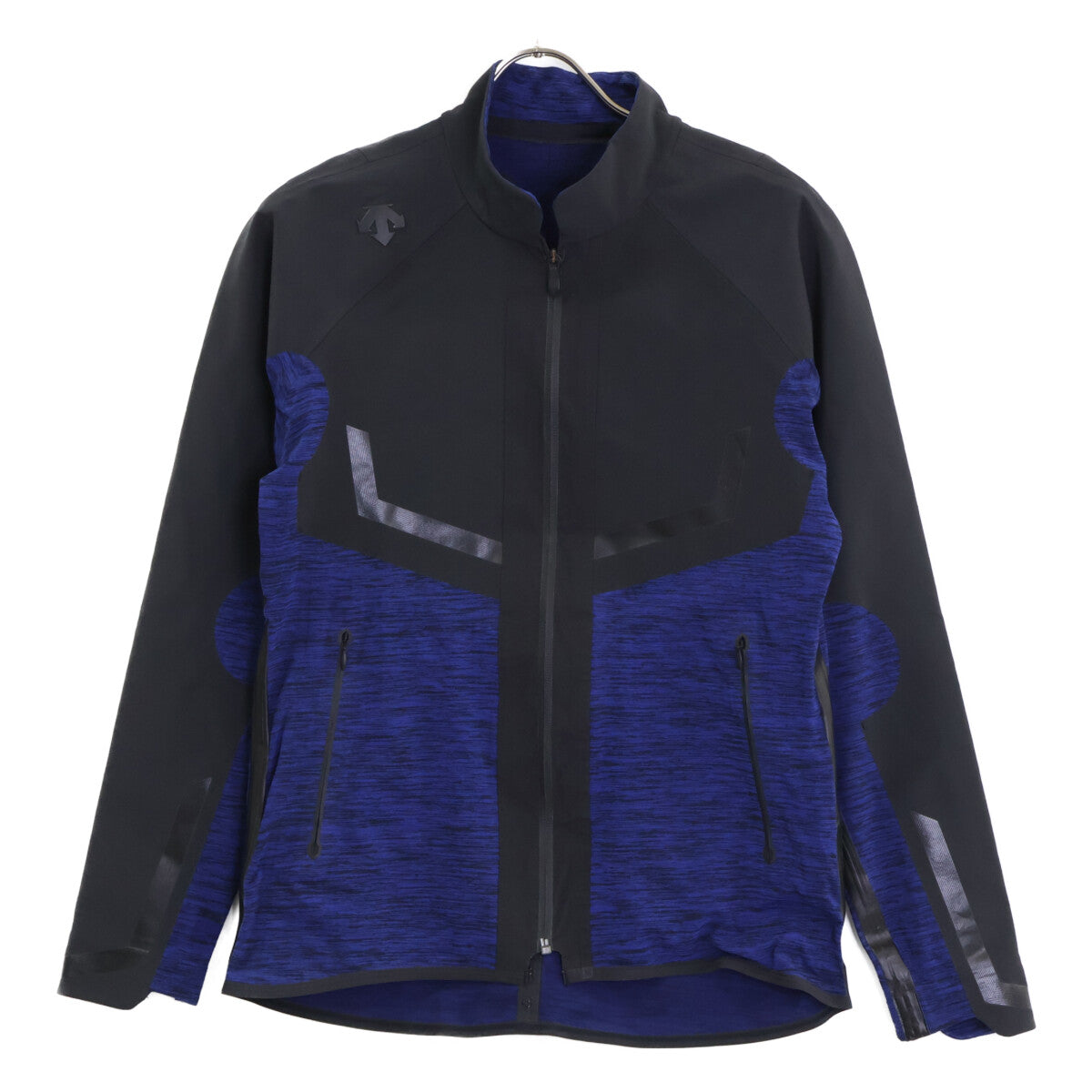DESCENTE 迪桑特 【高尔夫】黑×蓝 日本製 Saitos 4向弹性尼龙 Primeflex Heat Retention Jersey 夹克