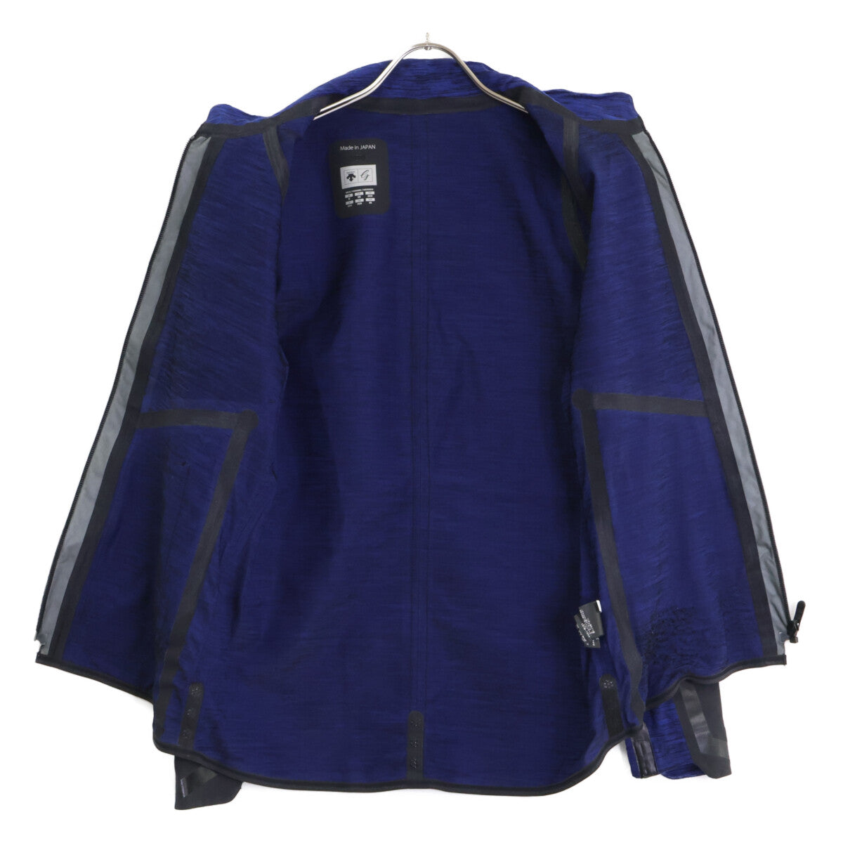 DESCENTE 迪桑特 【高尔夫】黑×蓝 日本製 Saitos 4向弹性尼龙 Primeflex Heat Retention Jersey 夹克