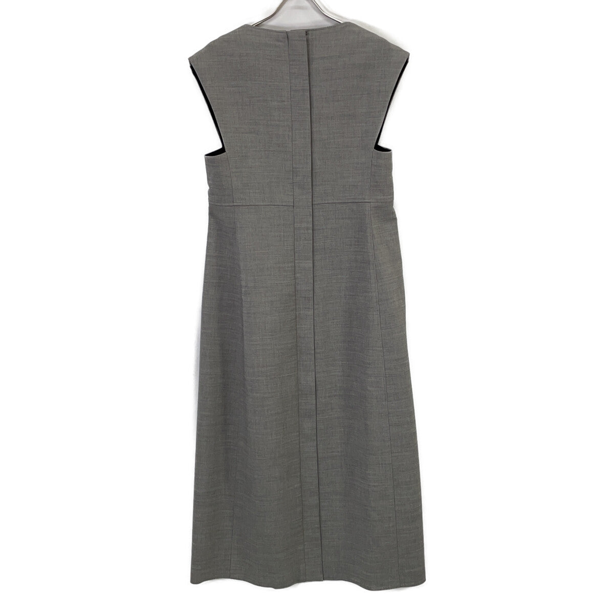LOHEN Gray Sleeveless Switch V-Neck Dress