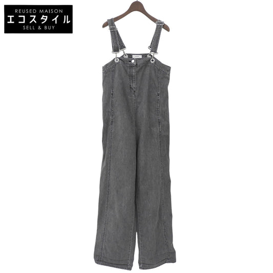 Front Button Denim Overalls All-in-One Women's Gray S Overalls All-in-One S Women's