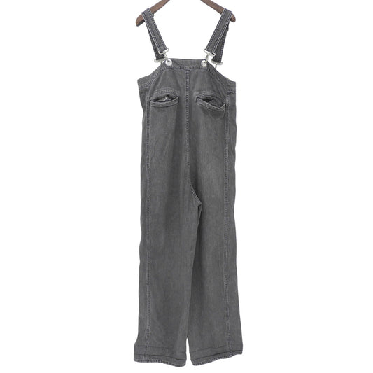 Front Button Denim Overalls All-in-One Women's Gray S Overalls All-in-One S Women's