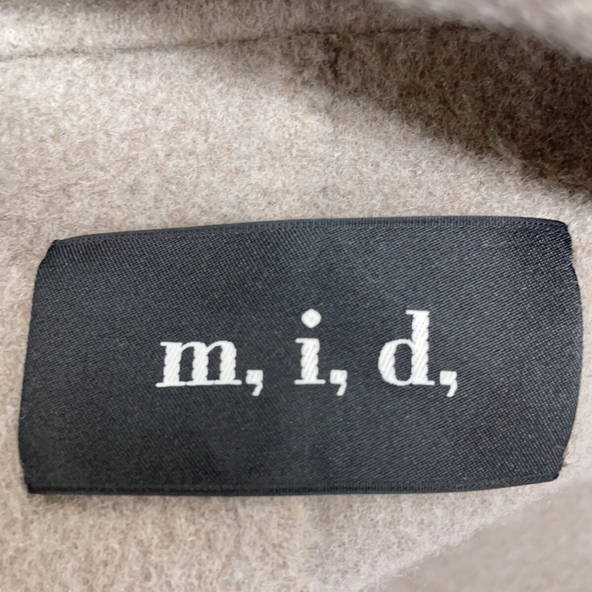 m,i,d, MID 灰褐色 短款外套附带 无袖大衣 大衣