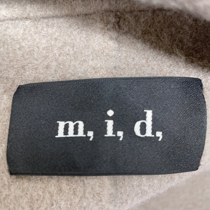 m,i,d, MID 灰褐色 短款外套附带 无袖大衣 大衣