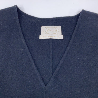 Aveniretoile アベニールエトワール S138-001 Black Super170's Wool Side-Pearl Vest Vest