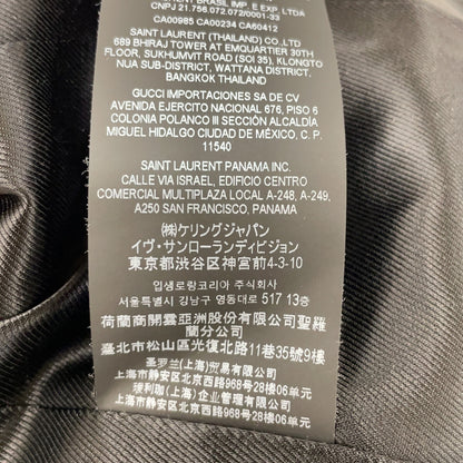 SAINT LAURENT PARIS サンローランパリ 581137 Y7D30 ブラック ウール ツイード ダブルブレスト ピーコート コート