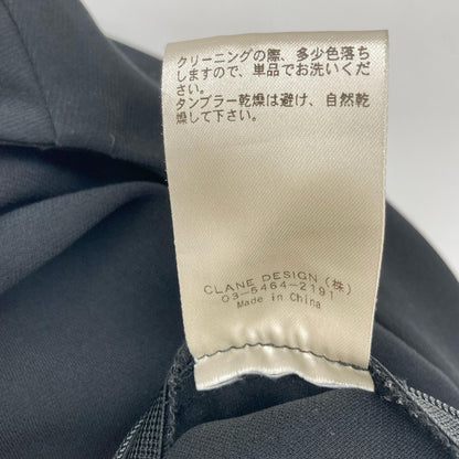 CLANE クラネ 10113-0041 ブラック ベルテッドギャザーオールインワン ワンピース