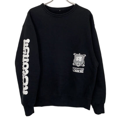 ACRONYM 【×NESM】Black Back Print Crew Neck Pullover Sweatshirt Tops