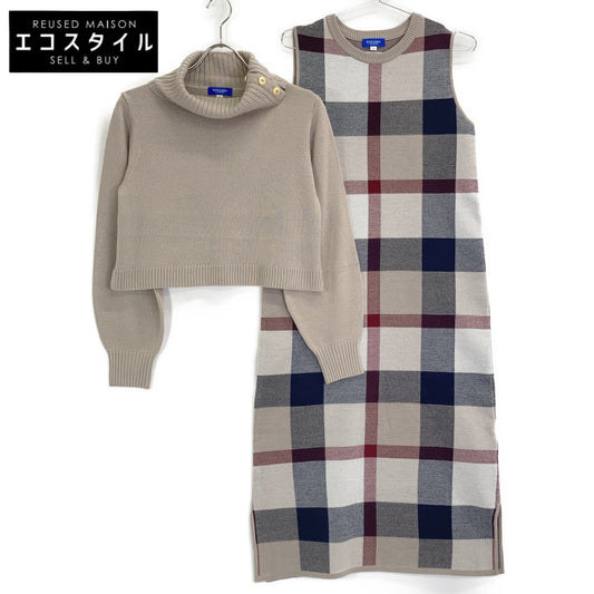 BLUE LABEL CRESTBRIDGE Harajuku Limited Edition 2025 Beige Crestbridge Check Woolly Jacquard Set Dress Suit Set-up