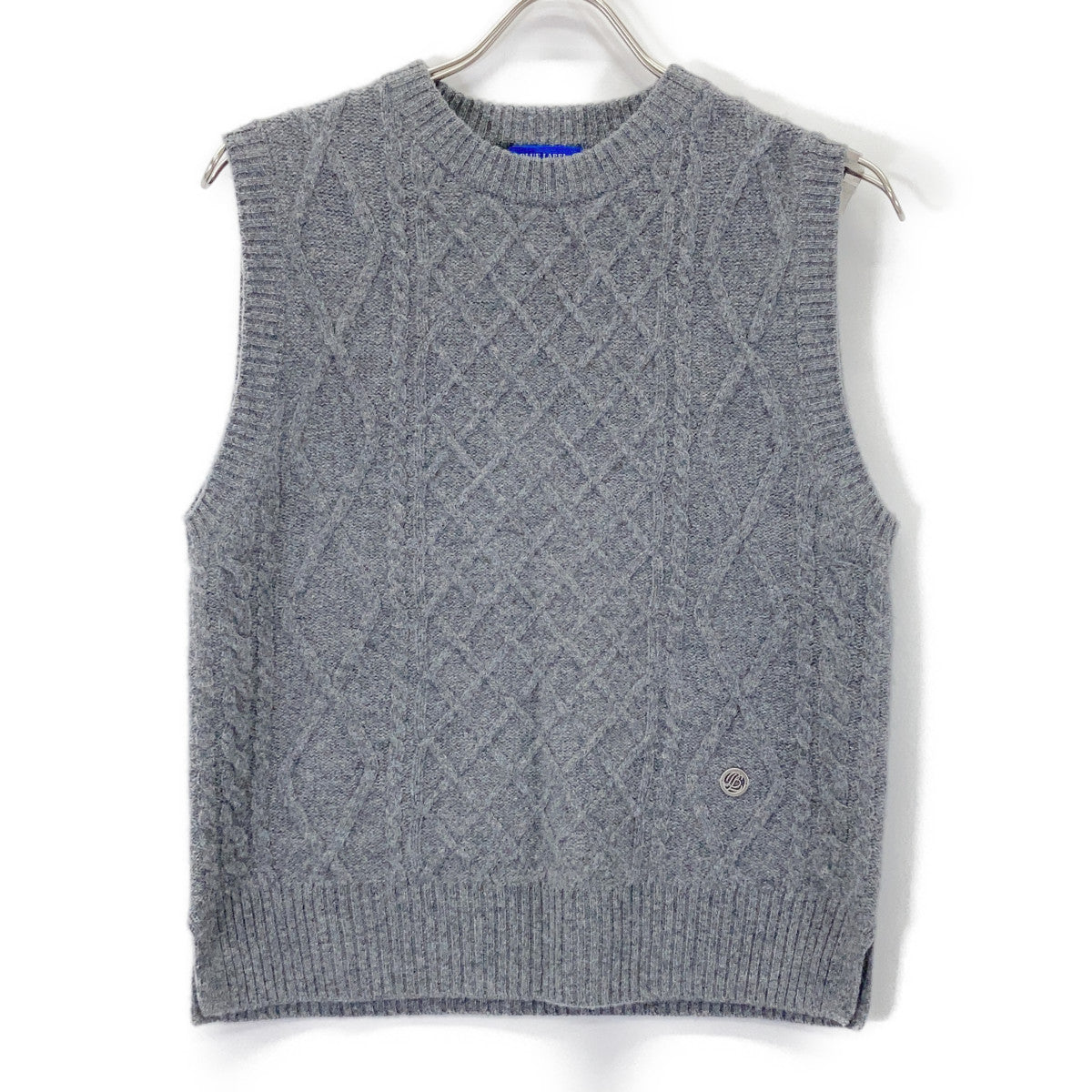 BLUE LABEL CRESTBRIDGE ブルーレーベルクレストブリッジ 25年製 グレー×ホワイト ニットベスト付きカットソー トップス