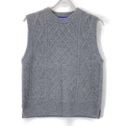 BLUE LABEL CRESTBRIDGE ブルーレーベルクレストブリッジ 25年製 グレー×ホワイト ニットベスト付きカットソー トップス