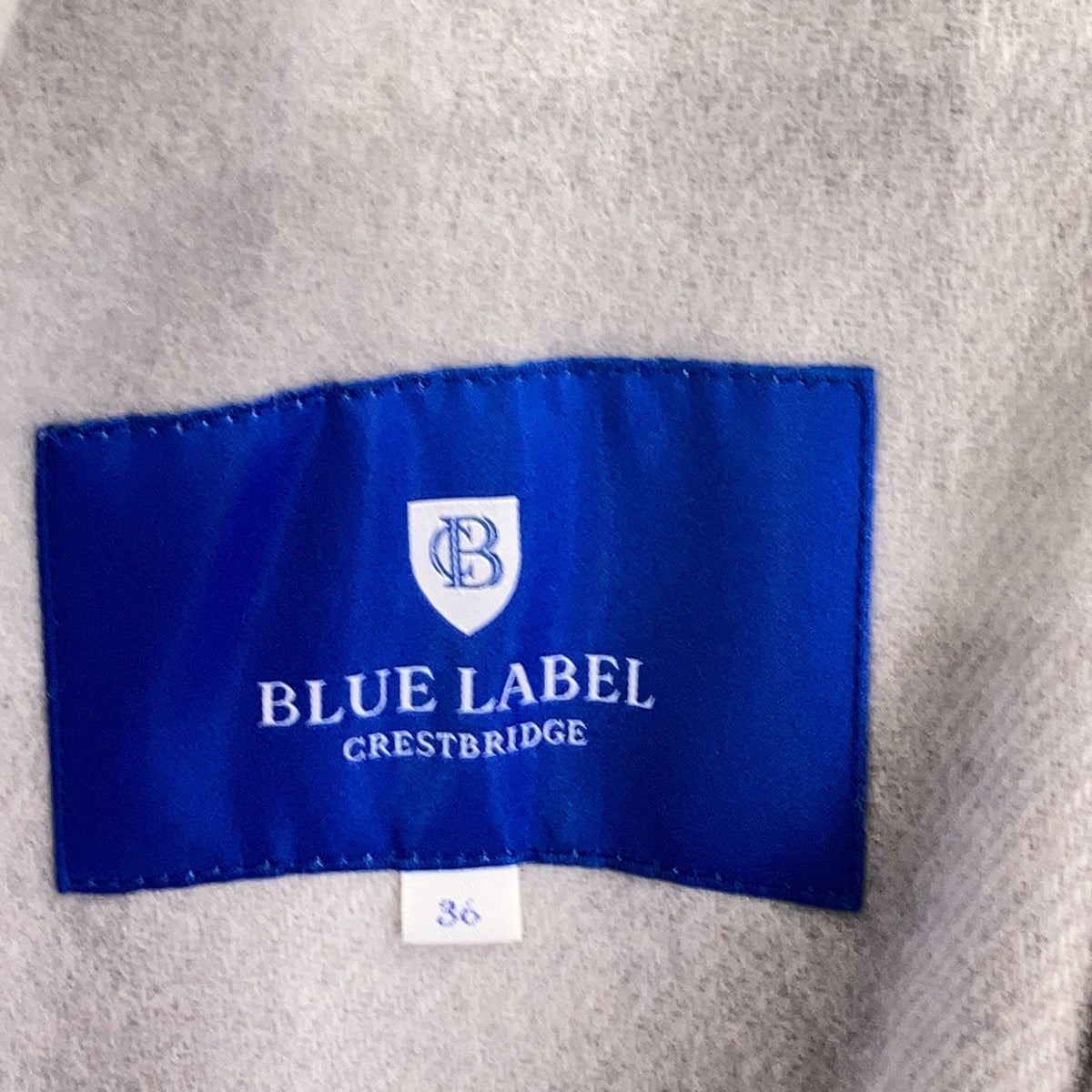 BLUE LABEL CRESTBRIDGE 2024 Light Gray Crestbridge Check Tonal Reversible Long Coat