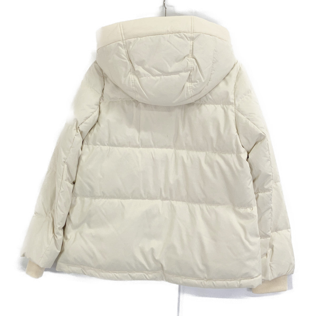 BLUE LABEL CRESTBRIDGE 2024 Ivory High-Multi Peach Taffeta Short Down Jacket