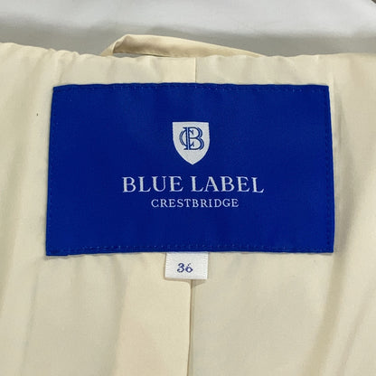 BLUE LABEL CRESTBRIDGE ブルーレーベルクレストブリッジ 24年製 アイボリー ハイマルチピーチタフタショートダウン ジャケット