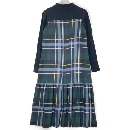 Green Crest Bridge Checked Dobby Collar Penteleko Combi Dress One-piece 36 Ladies