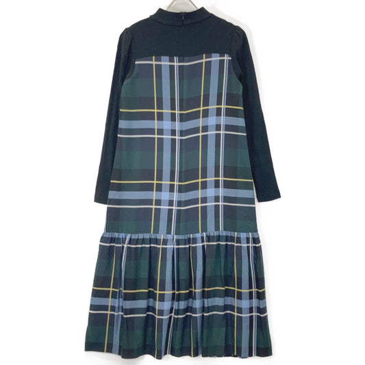 Green Crest Bridge Checked Dobby Collar Penteleko Combi Dress One-piece 36 Ladies