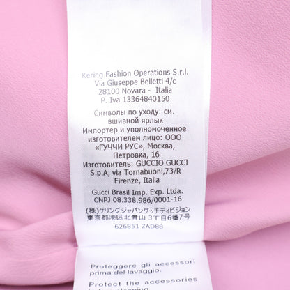 GUCCI 古驰 626851 粉色 羊毛 丝绸 无袖 绉纱连衣裙