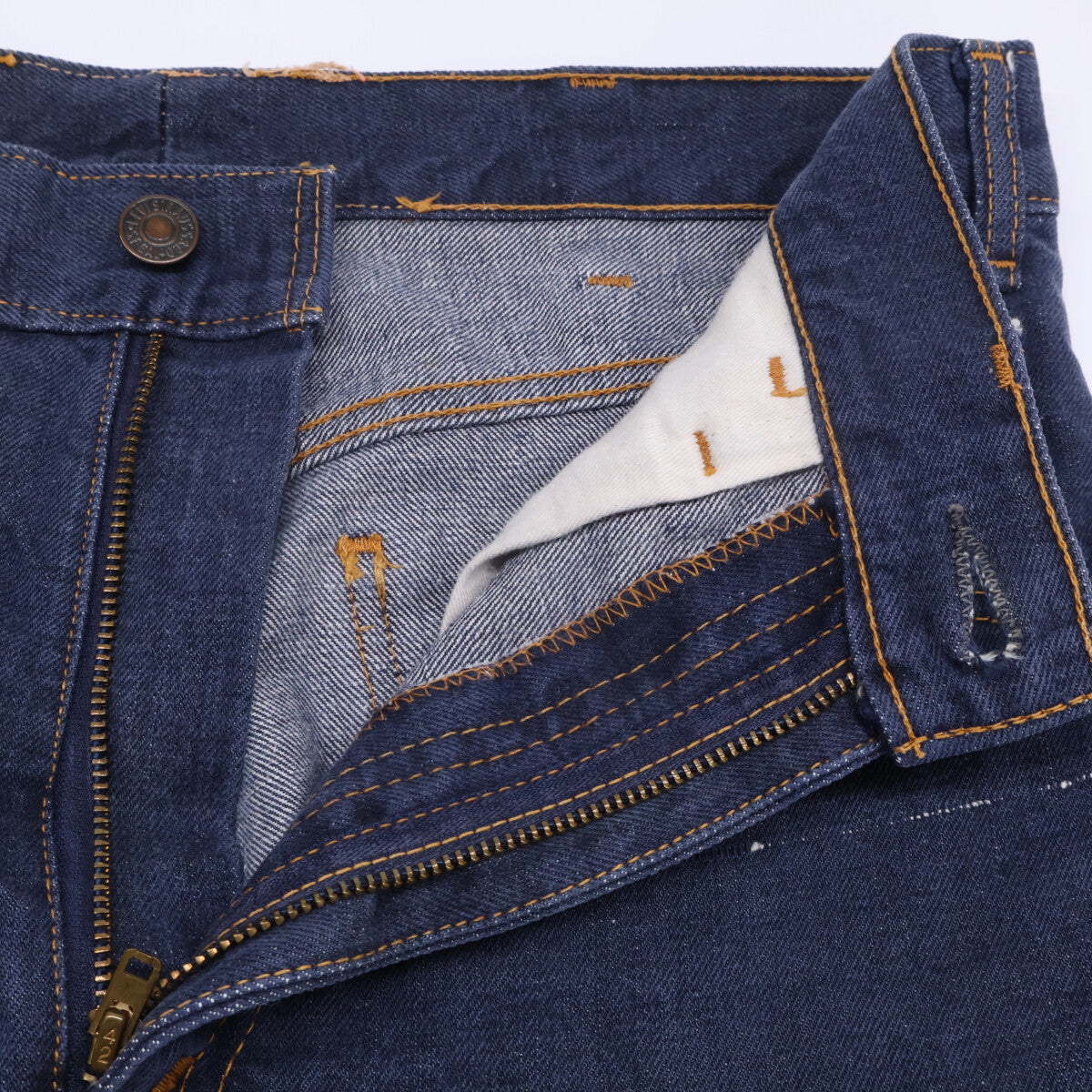 LEVI'S 李维斯 70年代 42TALON 先染海军蓝 646 橙色标签 喇叭牛仔裤 裤装